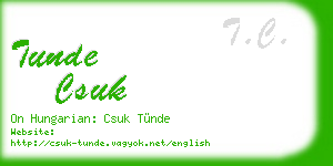 tunde csuk business card
